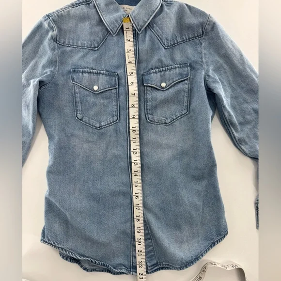 RAG & BONE Denim Blue Button Down Shirt Size XS - Picture 2 of 7